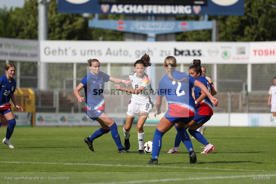 Stadion am Schönbusch, Aschaffenburg, 09.06.2024, sport, action, DFB, Fussball, Juniorinnen, Womens U16, Länderspiel, GER, USA, Deutschland - Bild-ID: 2415298