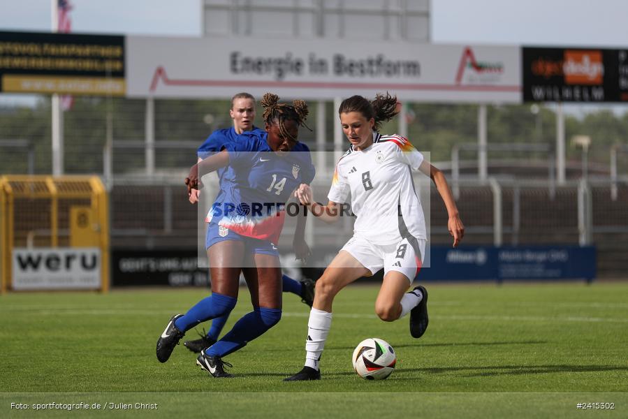Stadion am Schönbusch, Aschaffenburg, 09.06.2024, sport, action, DFB, Fussball, Juniorinnen, Womens U16, Länderspiel, GER, USA, Deutschland - Bild-ID: 2415302