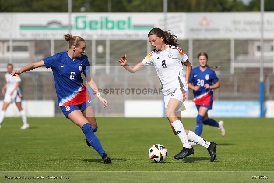 Stadion am Schönbusch, Aschaffenburg, 09.06.2024, sport, action, DFB, Fussball, Juniorinnen, Womens U16, Länderspiel, GER, USA, Deutschland - Bild-ID: 2415306