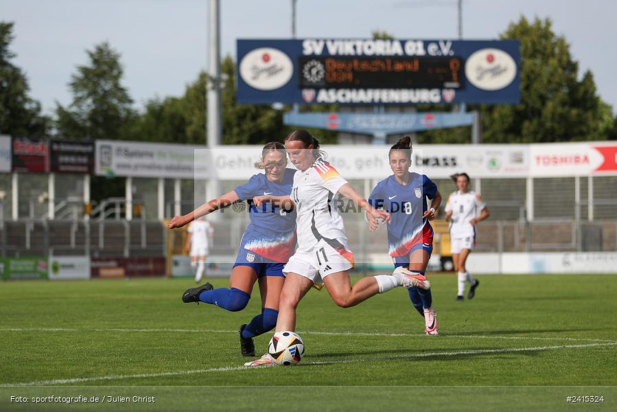 Stadion am Schönbusch, Aschaffenburg, 09.06.2024, sport, action, DFB, Fussball, Juniorinnen, Womens U16, Länderspiel, GER, USA, Deutschland - Bild-ID: 2415324