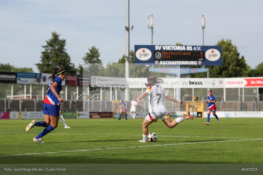 Stadion am Schönbusch, Aschaffenburg, 09.06.2024, sport, action, DFB, Fussball, Juniorinnen, Womens U16, Länderspiel, GER, USA, Deutschland - Bild-ID: 2415325