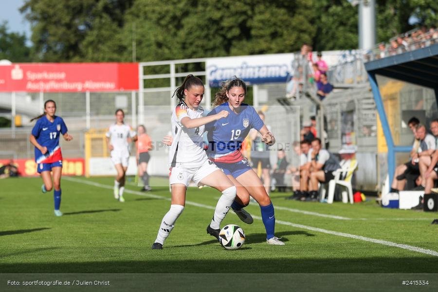 Stadion am Schönbusch, Aschaffenburg, 09.06.2024, sport, action, DFB, Fussball, Juniorinnen, Womens U16, Länderspiel, GER, USA, Deutschland - Bild-ID: 2415334