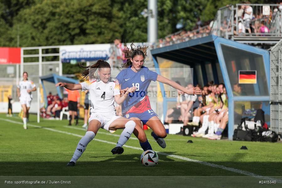 Stadion am Schönbusch, Aschaffenburg, 09.06.2024, sport, action, DFB, Fussball, Juniorinnen, Womens U16, Länderspiel, GER, USA, Deutschland - Bild-ID: 2415340