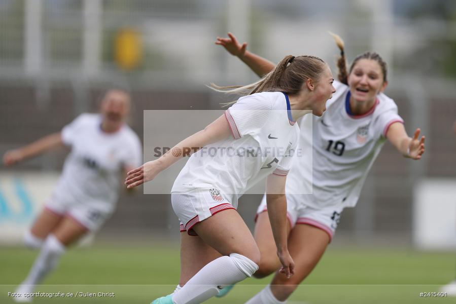 Stadion am Schönbusch, Aschaffenburg, 11.06.2024, sport, action, DFB, Fussball, Juniorinnen, Womens U16, Länderspiel, GER, USA, Deutschland - Bild-ID: 2415401 Stadion am Schönbusch, Aschaffenburg, 11.06.2024, sport, action, DFB, Fussball, Juniorinnen, Womens U16, Länderspiel, GER, USA, Deutschland - Bild-ID: 2415401