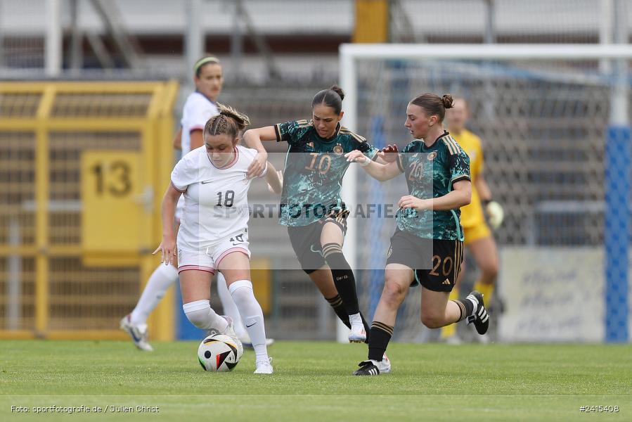 Stadion am Schönbusch, Aschaffenburg, 11.06.2024, sport, action, DFB, Fussball, Juniorinnen, Womens U16, Länderspiel, GER, USA, Deutschland - Bild-ID: 2415408