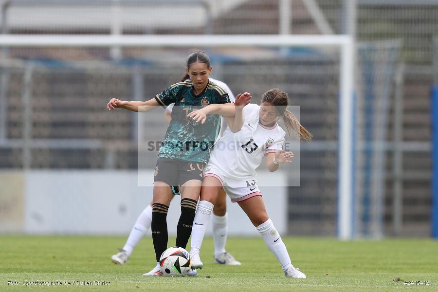 Stadion am Schönbusch, Aschaffenburg, 11.06.2024, sport, action, DFB, Fussball, Juniorinnen, Womens U16, Länderspiel, GER, USA, Deutschland - Bild-ID: 2415412 Stadion am Schönbusch, Aschaffenburg, 11.06.2024, sport, action, DFB, Fussball, Juniorinnen, Womens U16, Länderspiel, GER, USA, Deutschland - Bild-ID: 2415412