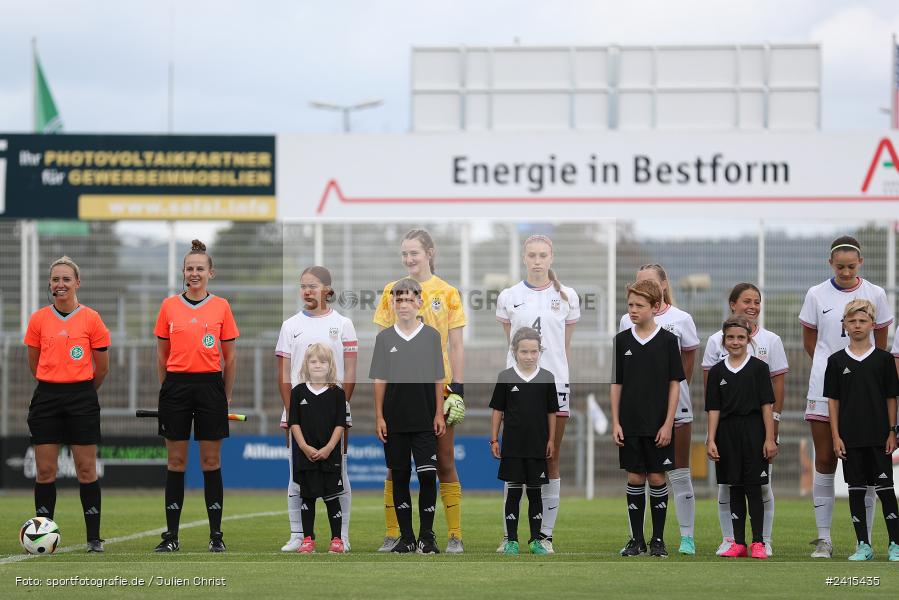 Stadion am Schönbusch, Aschaffenburg, 11.06.2024, sport, action, DFB, Fussball, Juniorinnen, Womens U16, Länderspiel, GER, USA, Deutschland - Bild-ID: 2415435 Stadion am Schönbusch, Aschaffenburg, 11.06.2024, sport, action, DFB, Fussball, Juniorinnen, Womens U16, Länderspiel, GER, USA, Deutschland - Bild-ID: 2415435