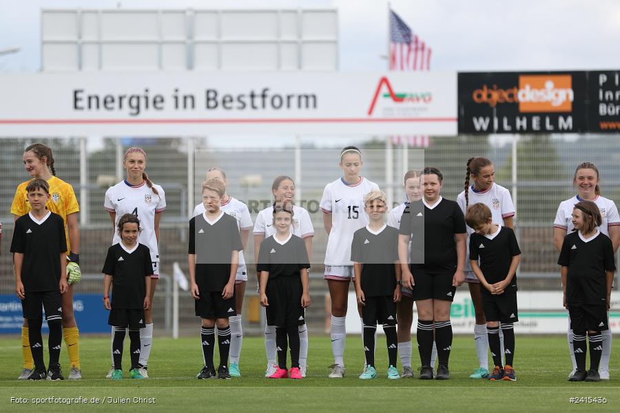 Stadion am Schönbusch, Aschaffenburg, 11.06.2024, sport, action, DFB, Fussball, Juniorinnen, Womens U16, Länderspiel, GER, USA, Deutschland - Bild-ID: 2415436 Stadion am Schönbusch, Aschaffenburg, 11.06.2024, sport, action, DFB, Fussball, Juniorinnen, Womens U16, Länderspiel, GER, USA, Deutschland - Bild-ID: 2415436