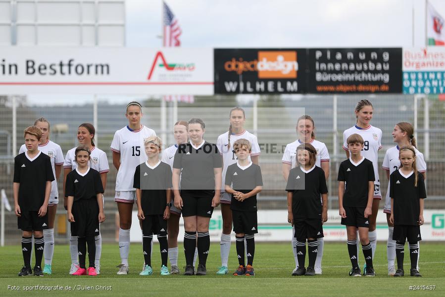 Stadion am Schönbusch, Aschaffenburg, 11.06.2024, sport, action, DFB, Fussball, Juniorinnen, Womens U16, Länderspiel, GER, USA, Deutschland - Bild-ID: 2415437 Stadion am Schönbusch, Aschaffenburg, 11.06.2024, sport, action, DFB, Fussball, Juniorinnen, Womens U16, Länderspiel, GER, USA, Deutschland - Bild-ID: 2415437