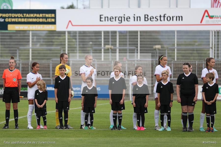 Stadion am Schönbusch, Aschaffenburg, 11.06.2024, sport, action, DFB, Fussball, Juniorinnen, Womens U16, Länderspiel, GER, USA, Deutschland - Bild-ID: 2415440 Stadion am Schönbusch, Aschaffenburg, 11.06.2024, sport, action, DFB, Fussball, Juniorinnen, Womens U16, Länderspiel, GER, USA, Deutschland - Bild-ID: 2415440
