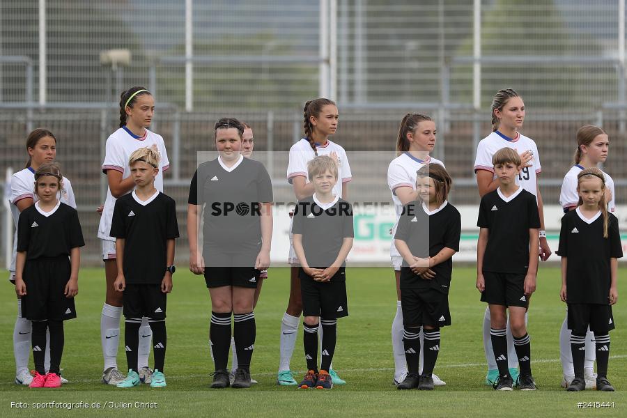 Stadion am Schönbusch, Aschaffenburg, 11.06.2024, sport, action, DFB, Fussball, Juniorinnen, Womens U16, Länderspiel, GER, USA, Deutschland - Bild-ID: 2415441 Stadion am Schönbusch, Aschaffenburg, 11.06.2024, sport, action, DFB, Fussball, Juniorinnen, Womens U16, Länderspiel, GER, USA, Deutschland - Bild-ID: 2415441