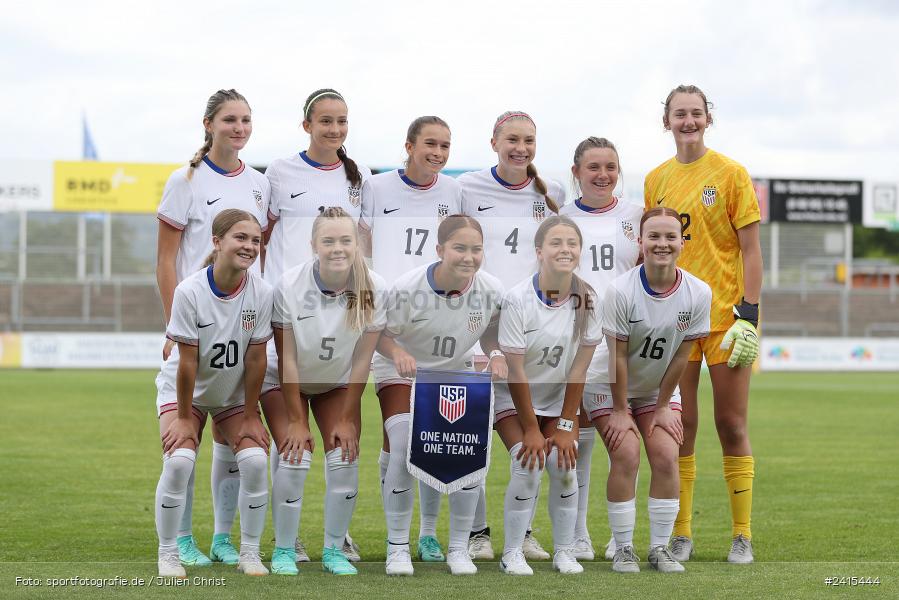 Stadion am Schönbusch, Aschaffenburg, 11.06.2024, sport, action, DFB, Fussball, Juniorinnen, Womens U16, Länderspiel, GER, USA, Deutschland - Bild-ID: 2415444