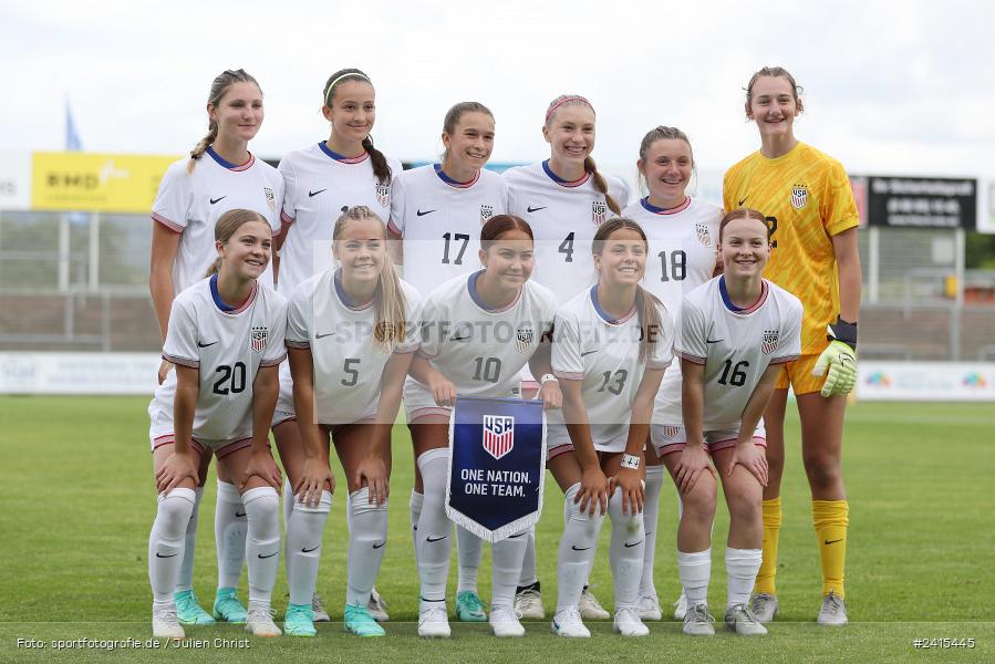 Stadion am Schönbusch, Aschaffenburg, 11.06.2024, sport, action, DFB, Fussball, Juniorinnen, Womens U16, Länderspiel, GER, USA, Deutschland - Bild-ID: 2415445
