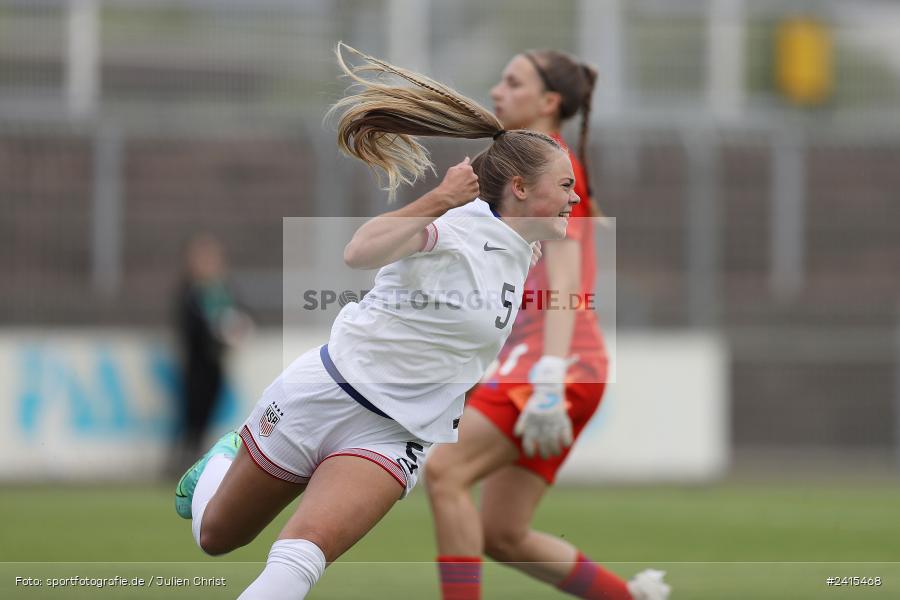 Stadion am Schönbusch, Aschaffenburg, 11.06.2024, sport, action, DFB, Fussball, Juniorinnen, Womens U16, Länderspiel, GER, USA, Deutschland - Bild-ID: 2415468 Stadion am Schönbusch, Aschaffenburg, 11.06.2024, sport, action, DFB, Fussball, Juniorinnen, Womens U16, Länderspiel, GER, USA, Deutschland - Bild-ID: 2415468