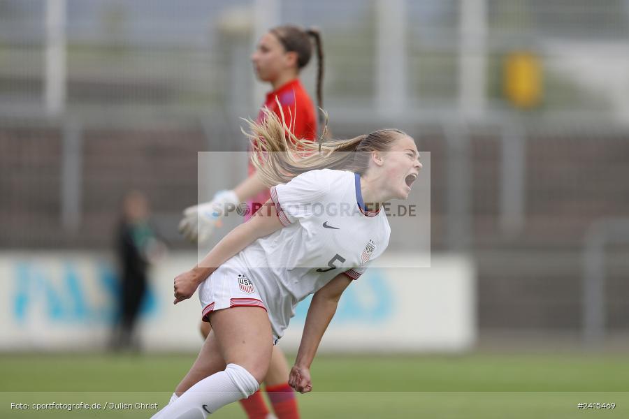 Stadion am Schönbusch, Aschaffenburg, 11.06.2024, sport, action, DFB, Fussball, Juniorinnen, Womens U16, Länderspiel, GER, USA, Deutschland - Bild-ID: 2415469 Stadion am Schönbusch, Aschaffenburg, 11.06.2024, sport, action, DFB, Fussball, Juniorinnen, Womens U16, Länderspiel, GER, USA, Deutschland - Bild-ID: 2415469