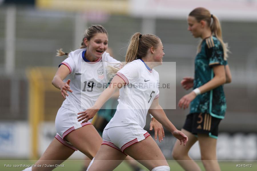 Stadion am Schönbusch, Aschaffenburg, 11.06.2024, sport, action, DFB, Fussball, Juniorinnen, Womens U16, Länderspiel, GER, USA, Deutschland - Bild-ID: 2415472 Stadion am Schönbusch, Aschaffenburg, 11.06.2024, sport, action, DFB, Fussball, Juniorinnen, Womens U16, Länderspiel, GER, USA, Deutschland - Bild-ID: 2415472
