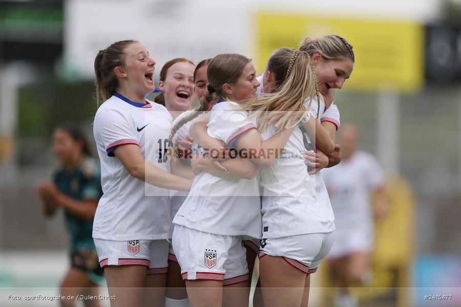 Stadion am Schönbusch, Aschaffenburg, 11.06.2024, sport, action, DFB, Fussball, Juniorinnen, Womens U16, Länderspiel, GER, USA, Deutschland - Bild-ID: 2415477 Stadion am Schönbusch, Aschaffenburg, 11.06.2024, sport, action, DFB, Fussball, Juniorinnen, Womens U16, Länderspiel, GER, USA, Deutschland - Bild-ID: 2415477