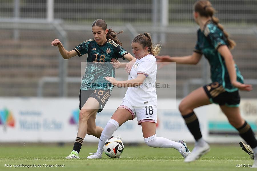 Stadion am Schönbusch, Aschaffenburg, 11.06.2024, sport, action, DFB, Fussball, Juniorinnen, Womens U16, Länderspiel, GER, USA, Deutschland - Bild-ID: 2415494