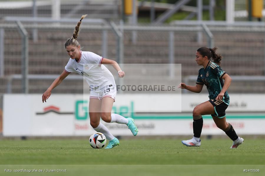 Stadion am Schönbusch, Aschaffenburg, 11.06.2024, sport, action, DFB, Fussball, Juniorinnen, Womens U16, Länderspiel, GER, USA, Deutschland - Bild-ID: 2415508