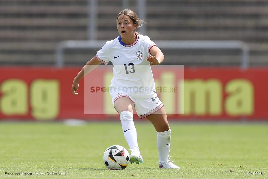 Stadion am Schönbusch, Aschaffenburg, 11.06.2024, sport, action, DFB, Fussball, Juniorinnen, Womens U16, Länderspiel, GER, USA, Deutschland - Bild-ID: 2415528 Stadion am Schönbusch, Aschaffenburg, 11.06.2024, sport, action, DFB, Fussball, Juniorinnen, Womens U16, Länderspiel, GER, USA, Deutschland - Bild-ID: 2415528