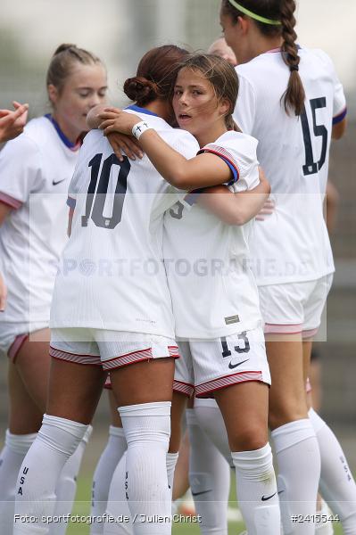 Stadion am Schönbusch, Aschaffenburg, 11.06.2024, sport, action, DFB, Fussball, Juniorinnen, Womens U16, Länderspiel, GER, USA, Deutschland - Bild-ID: 2415544 Stadion am Schönbusch, Aschaffenburg, 11.06.2024, sport, action, DFB, Fussball, Juniorinnen, Womens U16, Länderspiel, GER, USA, Deutschland - Bild-ID: 2415544