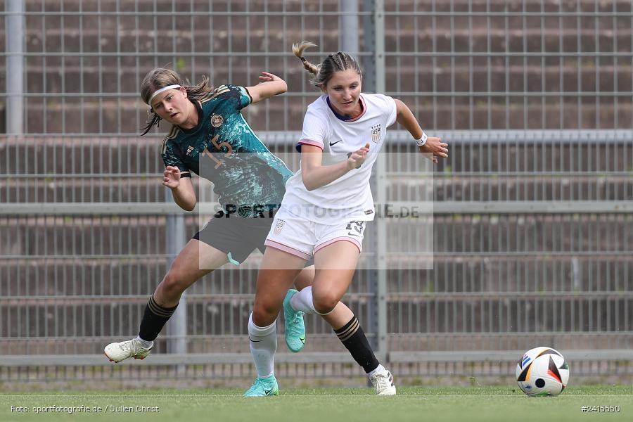 Stadion am Schönbusch, Aschaffenburg, 11.06.2024, sport, action, DFB, Fussball, Juniorinnen, Womens U16, Länderspiel, GER, USA, Deutschland - Bild-ID: 2415550