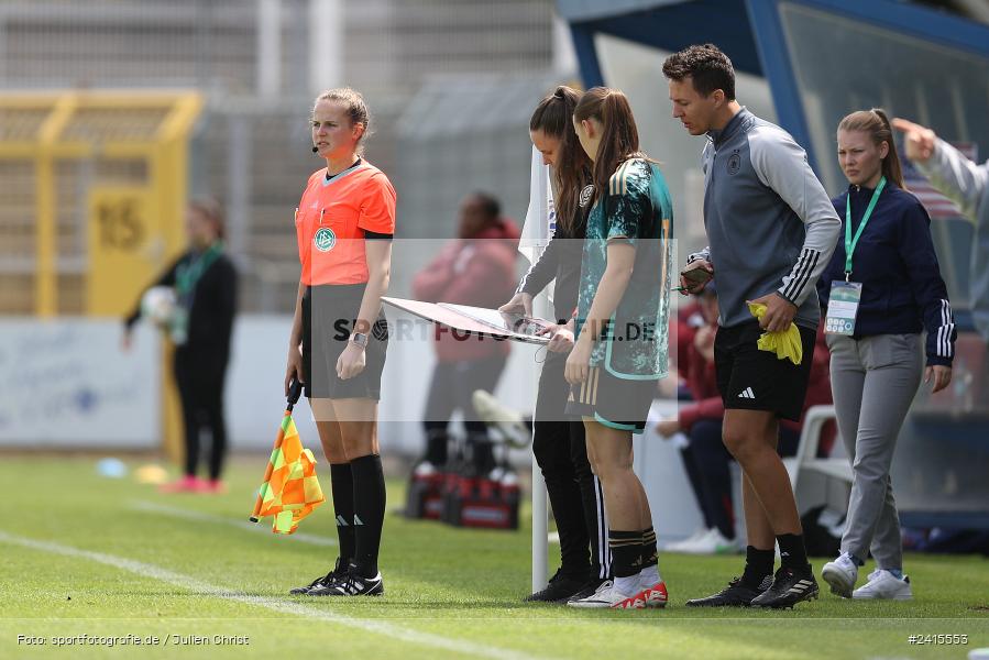 Stadion am Schönbusch, Aschaffenburg, 11.06.2024, sport, action, DFB, Fussball, Juniorinnen, Womens U16, Länderspiel, GER, USA, Deutschland - Bild-ID: 2415553 Stadion am Schönbusch, Aschaffenburg, 11.06.2024, sport, action, DFB, Fussball, Juniorinnen, Womens U16, Länderspiel, GER, USA, Deutschland - Bild-ID: 2415553