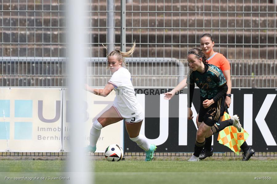 Stadion am Schönbusch, Aschaffenburg, 11.06.2024, sport, action, DFB, Fussball, Juniorinnen, Womens U16, Länderspiel, GER, USA, Deutschland - Bild-ID: 2415556 Stadion am Schönbusch, Aschaffenburg, 11.06.2024, sport, action, DFB, Fussball, Juniorinnen, Womens U16, Länderspiel, GER, USA, Deutschland - Bild-ID: 2415556