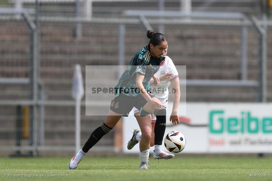 Stadion am Schönbusch, Aschaffenburg, 11.06.2024, sport, action, DFB, Fussball, Juniorinnen, Womens U16, Länderspiel, GER, USA, Deutschland - Bild-ID: 2415559 Stadion am Schönbusch, Aschaffenburg, 11.06.2024, sport, action, DFB, Fussball, Juniorinnen, Womens U16, Länderspiel, GER, USA, Deutschland - Bild-ID: 2415559