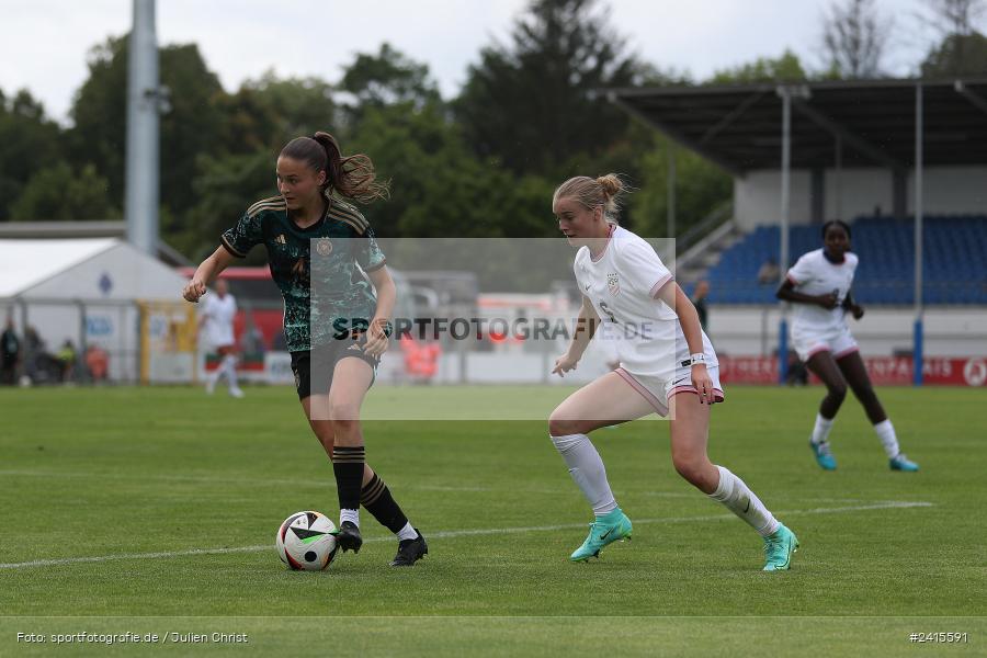 Stadion am Schönbusch, Aschaffenburg, 11.06.2024, sport, action, DFB, Fussball, Juniorinnen, Womens U16, Länderspiel, GER, USA, Deutschland - Bild-ID: 2415591