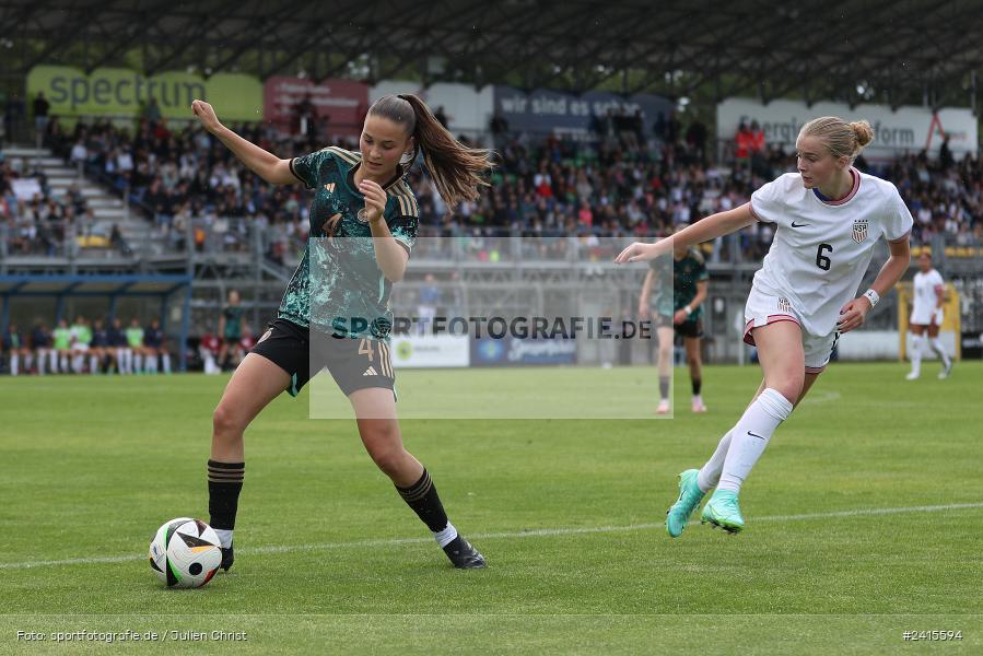 Stadion am Schönbusch, Aschaffenburg, 11.06.2024, sport, action, DFB, Fussball, Juniorinnen, Womens U16, Länderspiel, GER, USA, Deutschland - Bild-ID: 2415594