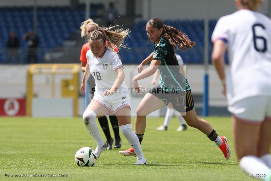Stadion am Schönbusch, Aschaffenburg, 11.06.2024, sport, action, DFB, Fussball, Juniorinnen, Womens U16, Länderspiel, GER, USA, Deutschland - Bild-ID: 2415600