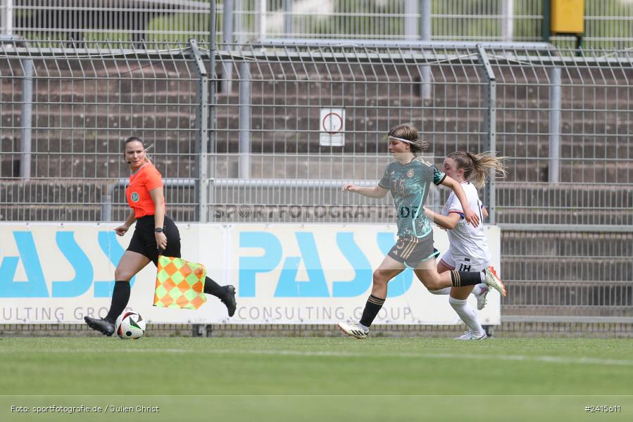 sport, action, Womens U16, USA, Stadion am Schönbusch, Länderspiel, Juniorinnen, GER, Fussball, Deutschland, DFB, Aschaffenburg, 11.06.2024 - Bild-ID: 2415611
