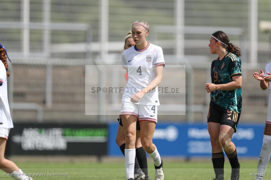 sport, action, Womens U16, USA, Stadion am Schönbusch, Länderspiel, Juniorinnen, GER, Fussball, Deutschland, DFB, Aschaffenburg, 11.06.2024 - Bild-ID: 2415615