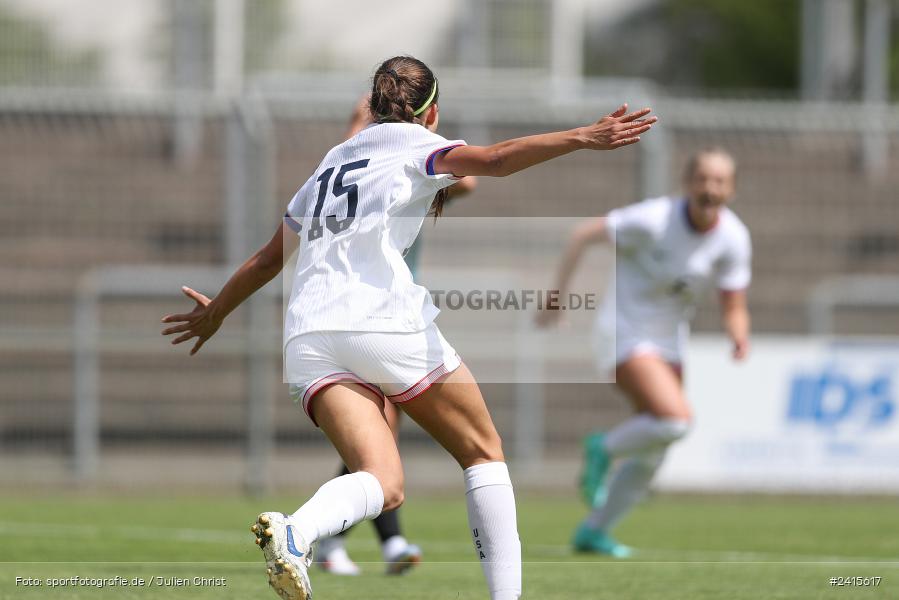 sport, action, Womens U16, USA, Stadion am Schönbusch, Länderspiel, Juniorinnen, GER, Fussball, Deutschland, DFB, Aschaffenburg, 11.06.2024 - Bild-ID: 2415617
