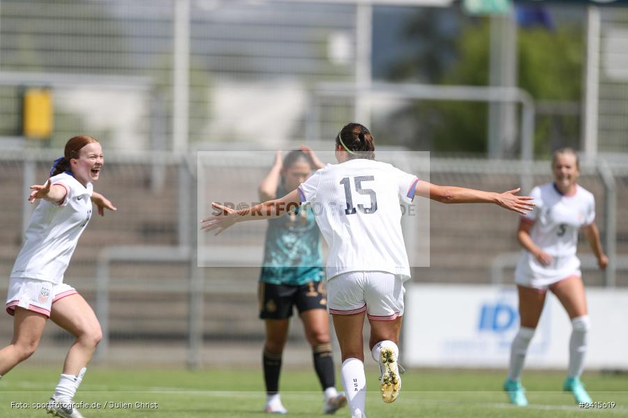 sport, action, Womens U16, USA, Stadion am Schönbusch, Länderspiel, Juniorinnen, GER, Fussball, Deutschland, DFB, Aschaffenburg, 11.06.2024 - Bild-ID: 2415619