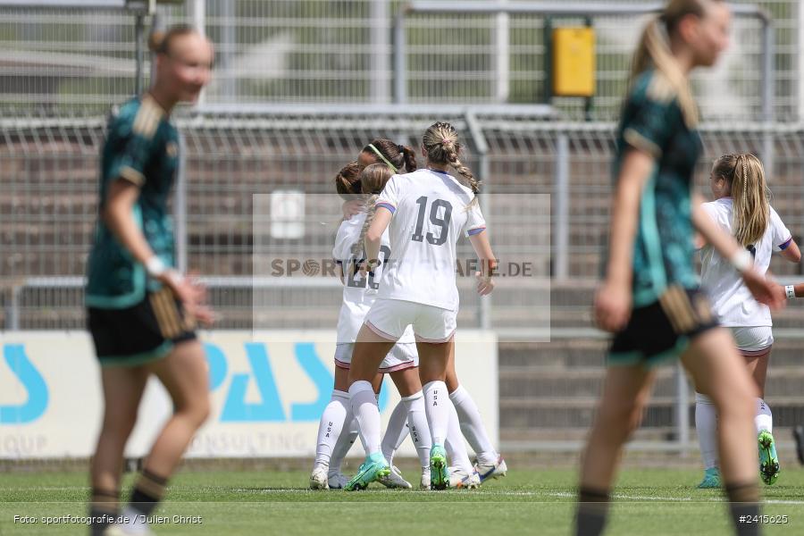 sport, action, Womens U16, USA, Stadion am Schönbusch, Länderspiel, Juniorinnen, GER, Fussball, Deutschland, DFB, Aschaffenburg, 11.06.2024 - Bild-ID: 2415625