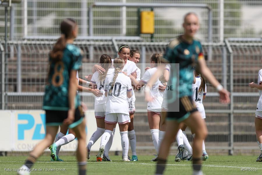 sport, action, Womens U16, USA, Stadion am Schönbusch, Länderspiel, Juniorinnen, GER, Fussball, Deutschland, DFB, Aschaffenburg, 11.06.2024 - Bild-ID: 2415626
