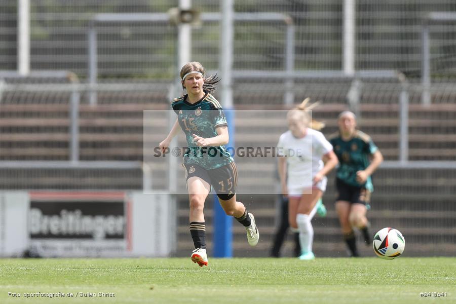 sport, action, Womens U16, USA, Stadion am Schönbusch, Länderspiel, Juniorinnen, GER, Fussball, Deutschland, DFB, Aschaffenburg, 11.06.2024 - Bild-ID: 2415641