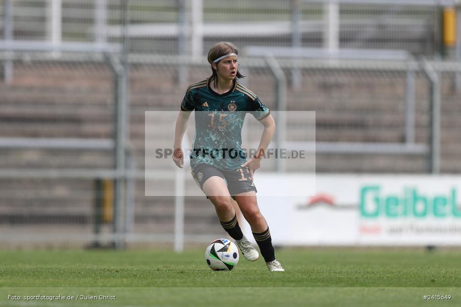 sport, action, Womens U16, USA, Stadion am Schönbusch, Länderspiel, Juniorinnen, GER, Fussball, Deutschland, DFB, Aschaffenburg, 11.06.2024 - Bild-ID: 2415649