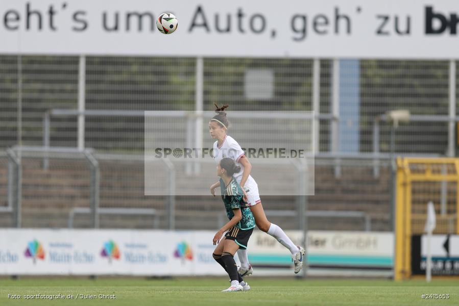 sport, action, Womens U16, USA, Stadion am Schönbusch, Länderspiel, Juniorinnen, GER, Fussball, Deutschland, DFB, Aschaffenburg, 11.06.2024 - Bild-ID: 2415653