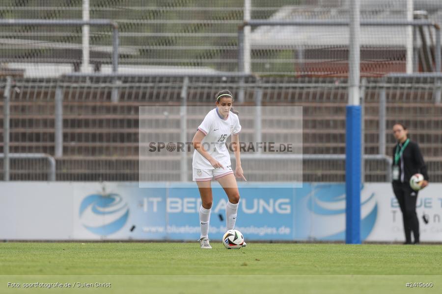 sport, action, Womens U16, USA, Stadion am Schönbusch, Länderspiel, Juniorinnen, GER, Fussball, Deutschland, DFB, Aschaffenburg, 11.06.2024 - Bild-ID: 2415660