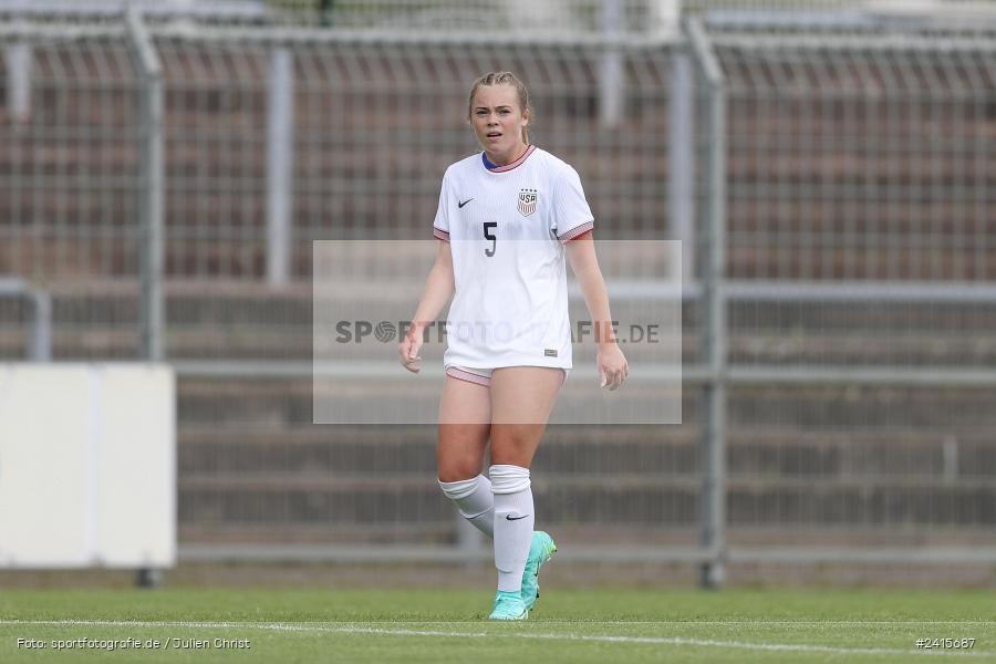 sport, action, Womens U16, USA, Stadion am Schönbusch, Länderspiel, Juniorinnen, GER, Fussball, Deutschland, DFB, Aschaffenburg, 11.06.2024 - Bild-ID: 2415687