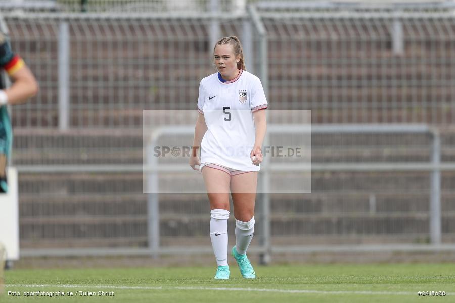 sport, action, Womens U16, USA, Stadion am Schönbusch, Länderspiel, Juniorinnen, GER, Fussball, Deutschland, DFB, Aschaffenburg, 11.06.2024 - Bild-ID: 2415688