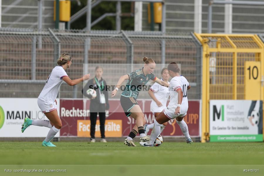 sport, action, Womens U16, USA, Stadion am Schönbusch, Länderspiel, Juniorinnen, GER, Fussball, Deutschland, DFB, Aschaffenburg, 11.06.2024 - Bild-ID: 2415701