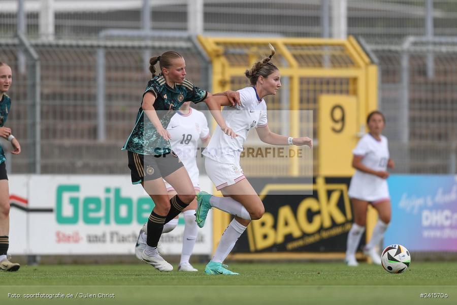 sport, action, Womens U16, USA, Stadion am Schönbusch, Länderspiel, Juniorinnen, GER, Fussball, Deutschland, DFB, Aschaffenburg, 11.06.2024 - Bild-ID: 2415706 sport, action, Womens U16, USA, Stadion am Schönbusch, Länderspiel, Juniorinnen, GER, Fussball, Deutschland, DFB, Aschaffenburg, 11.06.2024 - Bild-ID: 2415706