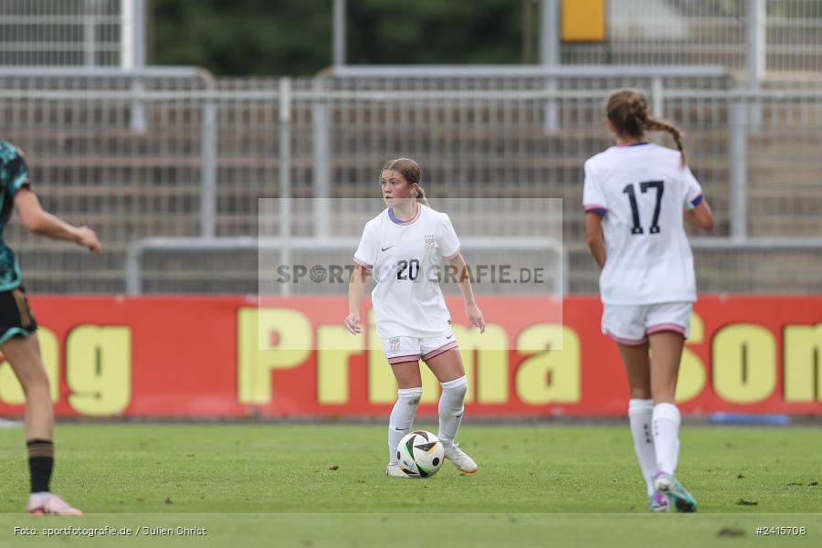 sport, action, Womens U16, USA, Stadion am Schönbusch, Länderspiel, Juniorinnen, GER, Fussball, Deutschland, DFB, Aschaffenburg, 11.06.2024 - Bild-ID: 2415708 sport, action, Womens U16, USA, Stadion am Schönbusch, Länderspiel, Juniorinnen, GER, Fussball, Deutschland, DFB, Aschaffenburg, 11.06.2024 - Bild-ID: 2415708