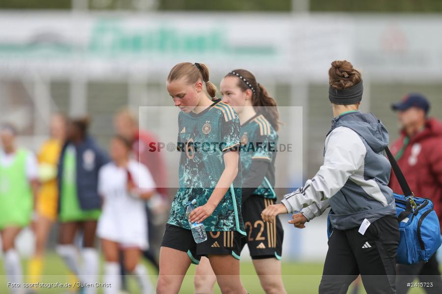 sport, action, Womens U16, USA, Stadion am Schönbusch, Länderspiel, Juniorinnen, GER, Fussball, Deutschland, DFB, Aschaffenburg, 11.06.2024 - Bild-ID: 2415723