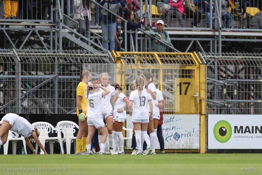 sport, action, Womens U16, USA, Stadion am Schönbusch, Länderspiel, Juniorinnen, GER, Fussball, Deutschland, DFB, Aschaffenburg, 11.06.2024 - Bild-ID: 2415726