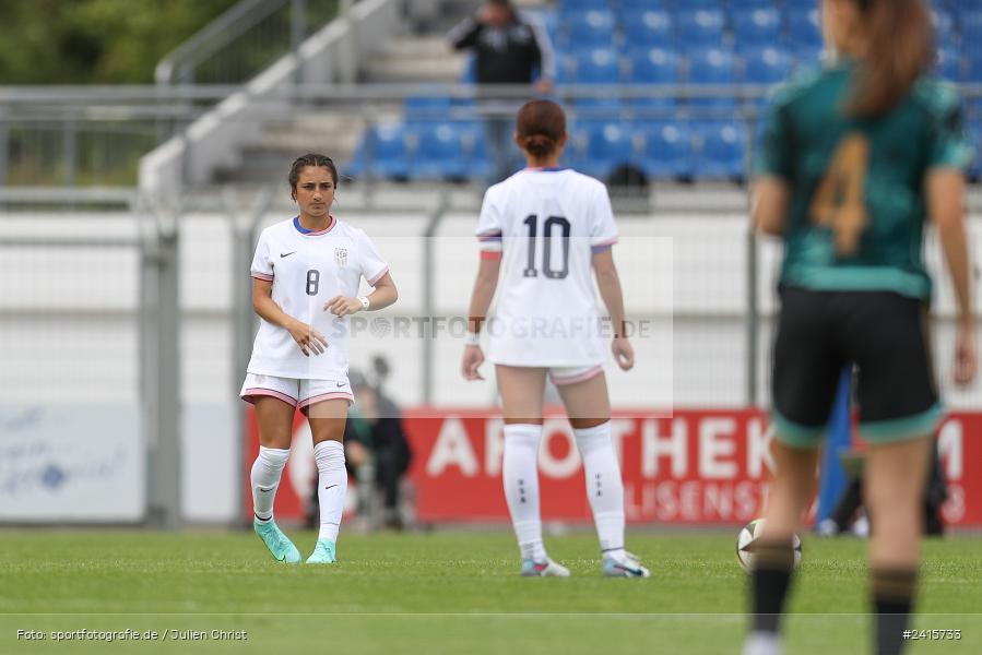 sport, action, Womens U16, USA, Stadion am Schönbusch, Länderspiel, Juniorinnen, GER, Fussball, Deutschland, DFB, Aschaffenburg, 11.06.2024 - Bild-ID: 2415733